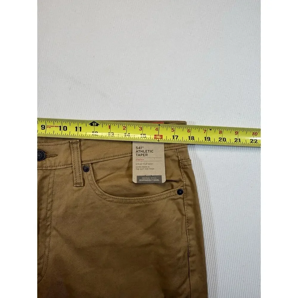 Levi’s 541 Athletic Taper Khaki Pants 34x30 Stretch Water Less New With Tags